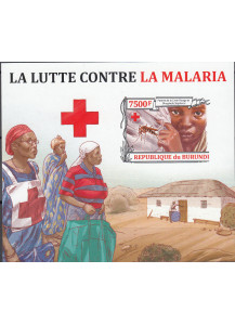 BURUNDI  Foglietto nuovo 2013 Croce Rossa e Contro la Malaria non dentellato