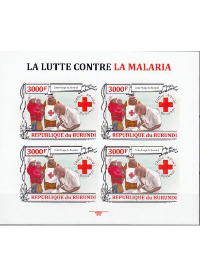 BURUNDI  Foglietto nuovo 2013 Croce Rossa e Contro la Malaria non dentellato 4 v.