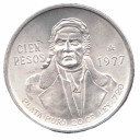 1977 - 100 Pesos 1977 Ag Morelos Pavon Spl+ / Fdc