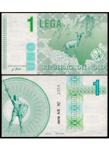 Banconota gadget da 1 Lega 1996 FIRMA SEGRETARIO BOSSI Fds