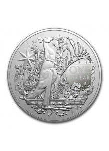 2021 - AUSTRALIA 1 Dollaro Argento 1 OZ Canguro  Coat of Arms Unc