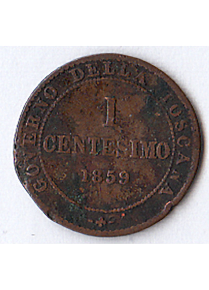 VITTORIO EMANUELE II 1 Centesimi Re Eletto 1859 BIRMINGHAM BB+