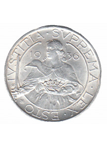 1936 10 Lire Silver Extra Fine Condition San Marino