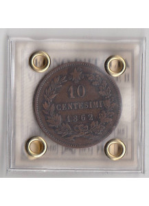 1862 - Vittorio Emanuele II Re D'Italia 10 Cent. Zecca Parigi BB