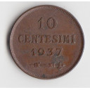 1937 10 Centesimi Rame San Marino BB