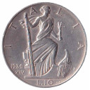 1936 10 Lire Argento Impero Vittorio Emanuele III Sigillata Superba