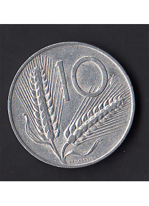 1955 Lire 10 Spiga Circolata Italia