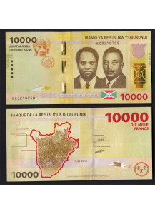 BURUNDI 10.000 Francs 2015 Fior di Stampa