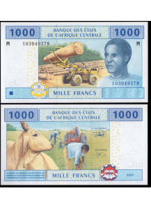 AFRICA CENTRALE 1000 Franchi Fior di Stampa 2002