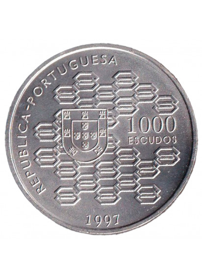 Portogallo 1000 scudi Ag 1997 200° anniversario Credito pubblico Fdc