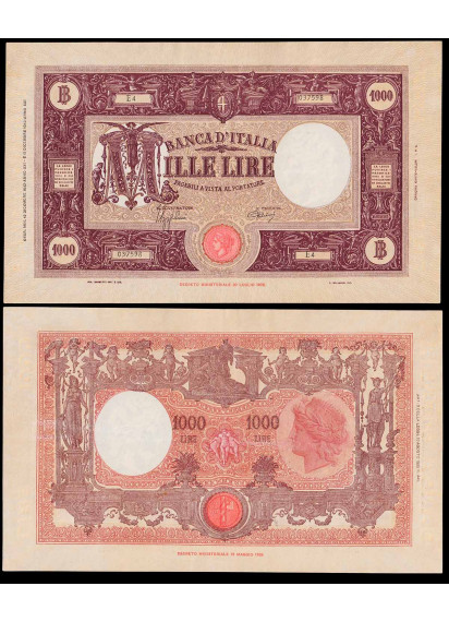 1942 - 1000 Lire Grande M 12-12-1942 Superba