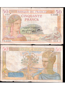 FRANCIA 50 Franchi 13-4-1939 - Terza Repubblica francese BB