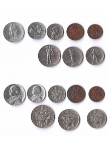 Vaticano Serie completa 8 monete in lire di Papa Pio XI - Anno II 1930 