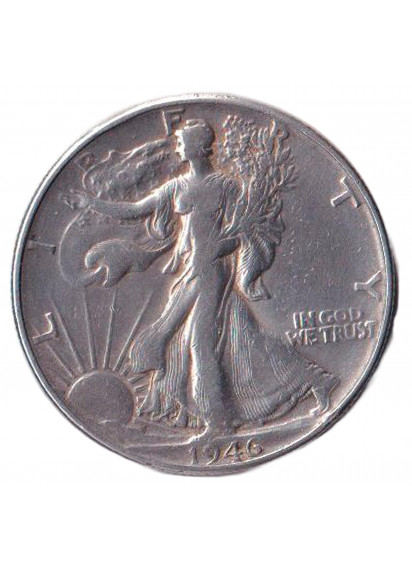 1946 - Mezzo dollaro Argento Stati Uniti Walking Liberty MB+
