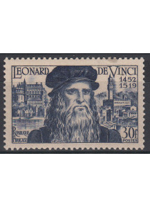 1952 5° Centenario nascita di Leonardo da Vinci Unificato 929 Integro