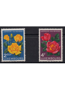 1956 Lussemburgo Citta' Delle Rose 2 Valori Integri Unificato 508-9