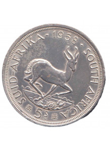 SUD AFRICA 5 Shillings 1958 AG Elisabetta II Spl