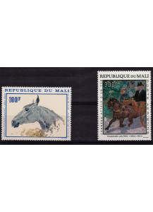 MALI 1967 francobolli serie completa nuova Yvert e Tellier A 51-2 Quadri Toulouse-Lautrec