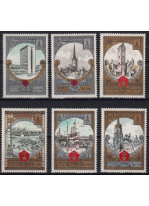 RUSSIA 1980  francobolli serie completa nuova Città Olimpiche 8° Serie Unificato 4688-93