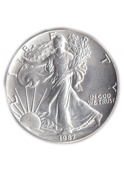 1987 - STATI UNITI 1 $  Liberty Argento Oncia