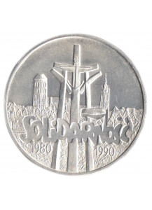 POLONIA 10.000 Zlotych 1990 Anniversary Solidarnosc 