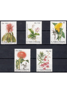 SAO TOME' E PRINCIPE 1991 francobolli serie completa nuova Yvert e Tellier 1052-6