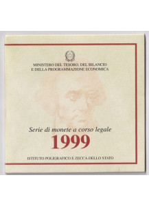 1999 - Confezione Zecca Italia con Ag Caravella e Lire 1000 Vittorio Alfieri