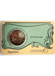 2023 - 2 Euro BELGIO Art Nouveau Coincard Fdc