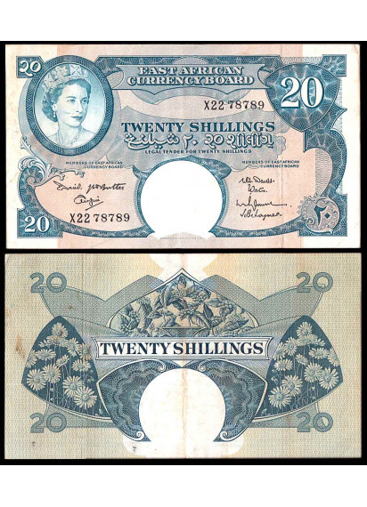 EAST AFRICA 20 Shillings 1961 BB