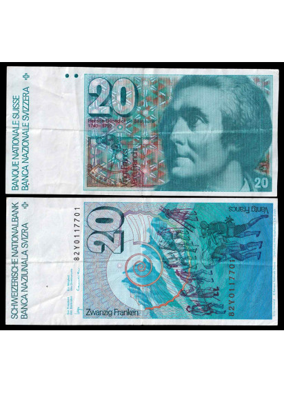 SVIZZERA 20 Franken 1990 MB