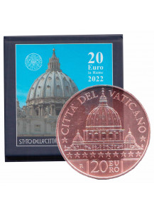2022 - 20 Euro Copper VATICAN Art and Faith San Pietro FDC Box