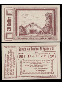 Austria Notgeld 20 heller 1920 S.Agatha Fds