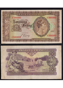LUSSEMBURGO 20 Francs Charlotte 1943 BB+