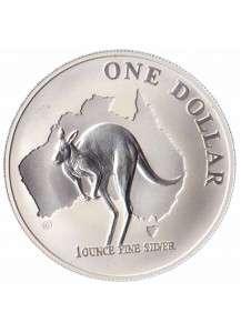2000 -  Silver dollar 1 Oz Kangaroo Australia Unc