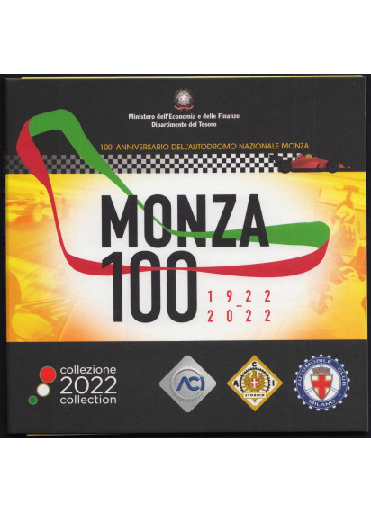  2022 - ITALIA 5 Euro Argento 100° Anniversario Autodromo Monza Fdc