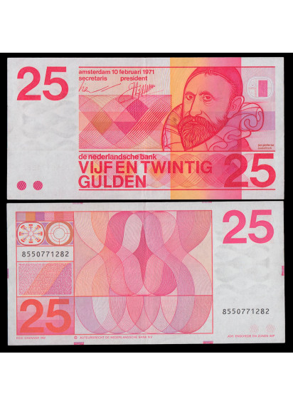 Olanda - Paesi Bassi 25 Gulden J P Sweelinck 1971 Stp