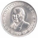 1972 - 25 Pesos Argento Messico Ag. Benito PJ Garcia Spl+