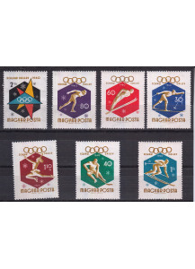 UNGHERIA 1960 Serie Completa Olimpiadi Squaw Valley Yvert Tellier 1553-9