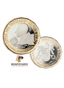 2022 - VATICANO 5 Euro Bimetallica  V Cent. della Morte di Papa Benedetto XV FS