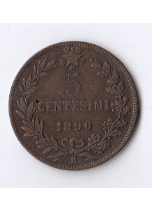 Regno D'Italia Umberto I 5 Centesimi 1896 Q/BB