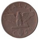 Regno d'Italia Vittorio Emanuele III 5 centesimi Impero 1936 Q/Fdc