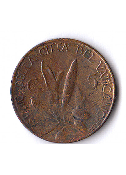 1935 -  5 centesimi Vaticano Pio XI Ramo d'Olivo BB+