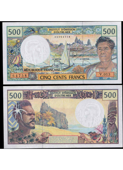 French Pacific Territories 500 Franchi Fds Multicolore 1992 (2011)