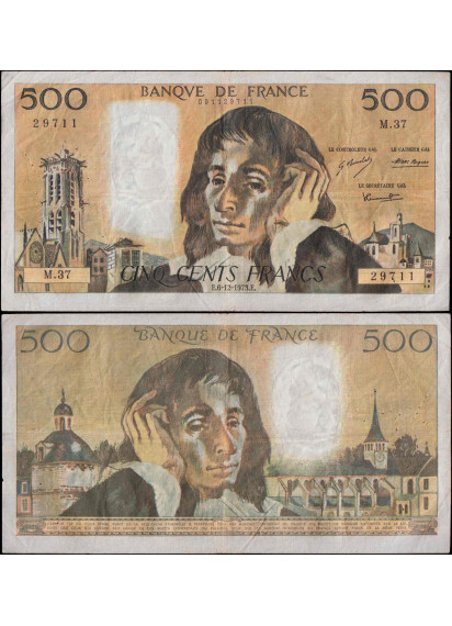 FRANCIA 500 Francs Blaise Pascal 1974-84 Spl