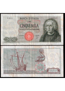 1964 - Repubblica Italiana 5000 Lire COLOMBO 1 Caravella BB+