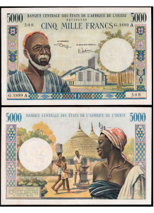 Stati Africa Occidentale "Costa D'Avorio" 5000 franchi  1961-1965 SPL+