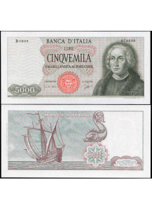 1964 - Repubblica Italiana 5000 Lire COLOMBO Fior di Stampa