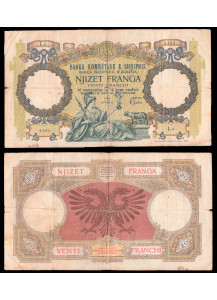 ALBANIA 20 Franchi Occupazione Italiana 1939 Conservazione MB