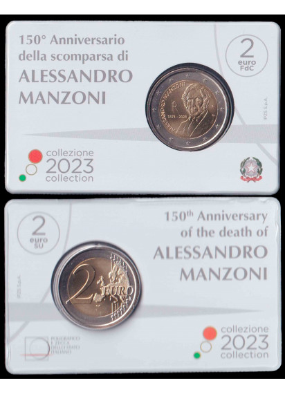 2023 - 2 Euro 150 Anniv. scomparsa Alessandro Manzoni Fdc