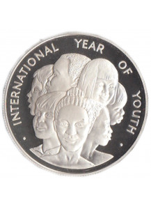 Giamaica 10 dollari Ag Anno internazionale della Goventù 1985